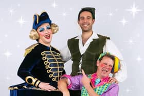 Three of the key cast members in Harrogate Theatre's magical family pantomime Dick Whittington which has already been enjoyed by hundreds of school children from across the district (Picture contributed)