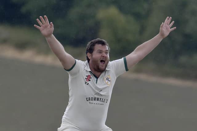 Toby Jacklin was among the wickets for Collingham & Linton CC on the opening day of the 2023 season. Picture: Steve Riding
