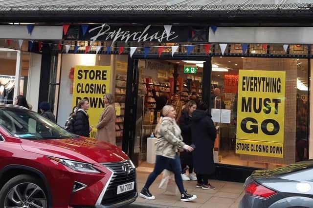 Paperchase in Harrogate will close for good tomorrow after the company recently went into administration