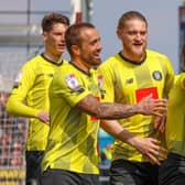 Harrogate Town suffered their first defeat in seven matches when they lost at Northampton Town on Saturday, but they bounced straight back in midweek, beating Newport County to secure their Football League status. Picture: Matt Kirkham