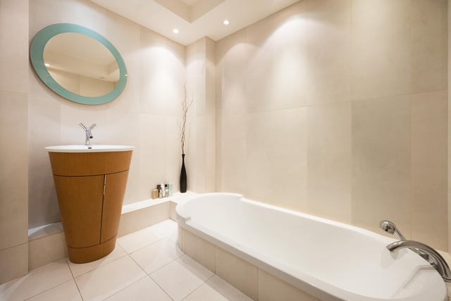 A stylish bathroom within the property.