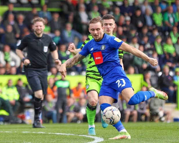 Jack Diamond in action for Harrogate Town during the 2021/22 season. Picture: Matt Kirkham