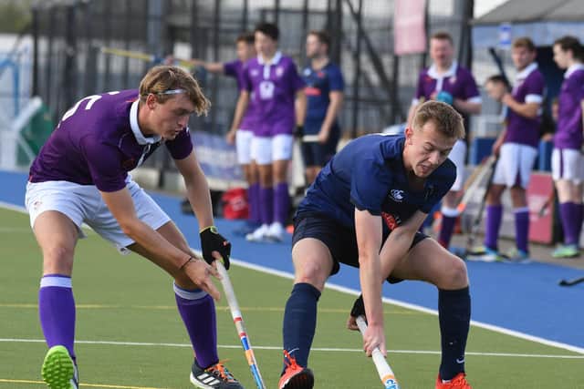 Harrogate's Alfie Willis in action against Durham University 3s.