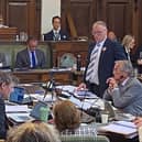 Councillor Gareth Dadd, speaking in the North Yorkshire Council chamber. Picture: LDRS