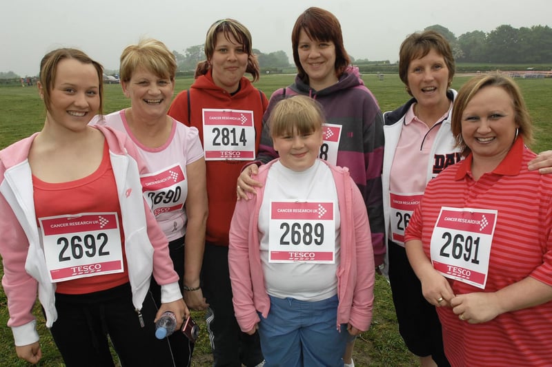 Team Chez ready for the Race for Life at the Great Yorkshire Showground in 2008