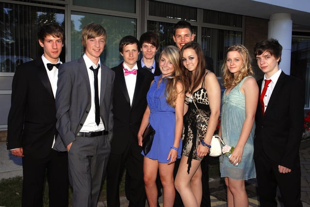St Aidan's Church of England High School in 2010 - Joel Metcalf, Simon Williams, Paul Macaulay, Alex Wilson, Emily Smith, Sam Croft back, Lorna Kennett, Claire Smith and Ben Knowles