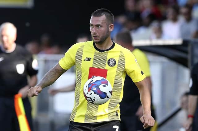 Experienced defender Joe Mattock missed Harrogate Town's trip to Carlisle United last weekend, but is expected to be available for selection when the Sulphurites take on Stockport County this Saturday. Picture: Harrogate Town AFC