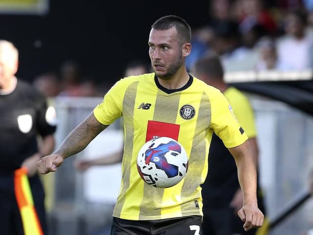 Experienced defender Joe Mattock missed Harrogate Town's trip to Carlisle United last weekend, but is expected to be available for selection when the Sulphurites take on Stockport County this Saturday. Picture: Harrogate Town AFC