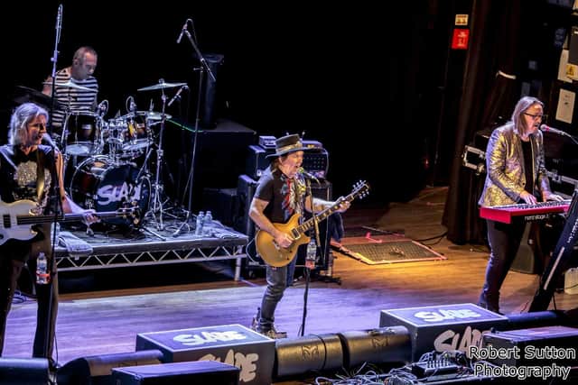 Still a great live band - Modern day Slade on stage led by guitarist Dave Hill.