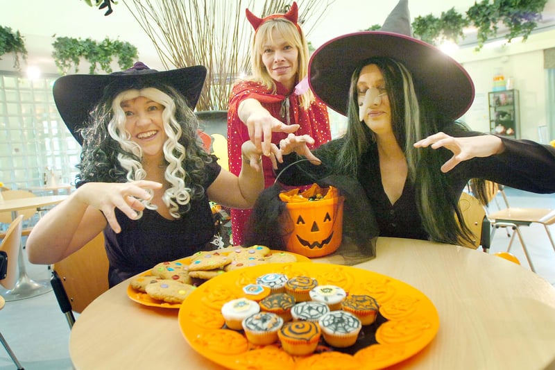 Pictured brewing up a potion for Halloween at the Place in the Park cafe in 2014 are (left to right) Maria Harrison, Julie Kirby and Joanne Spence.