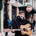 Flashback - As a teenager,  the successful born-and-bred Harrogate musician Will Hanco was often seen busking outside Marks & Spencer's store on Cambridge Street. (Picture contributed)
