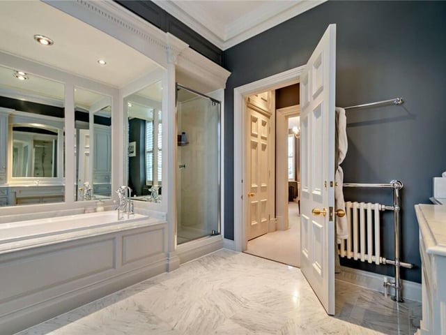 One of several luxurious bathrooms in the property.