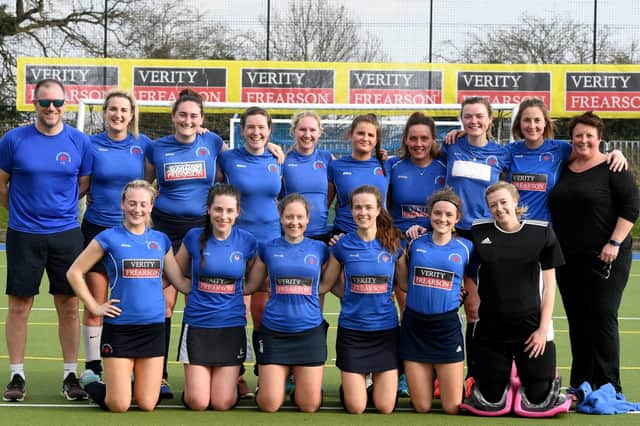 Harrogate Hockey Club Ladies 1st XI held high-flying Timperley to a draw at the weekend. Picture: Gerard Binks