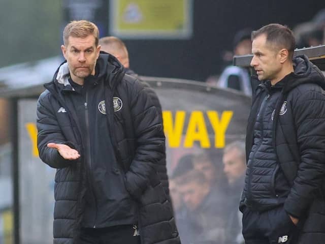 Harrogate Town manager Simon Weaver has not overseen a victory on home turf in almost two months. Pictures: Matt Kirkham