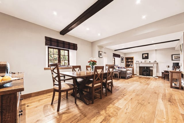 This room is large enough for lounge and formal dining, and it adjoins the kitchen which is a particularly impressive room with a fabulous vaulted ceiling.