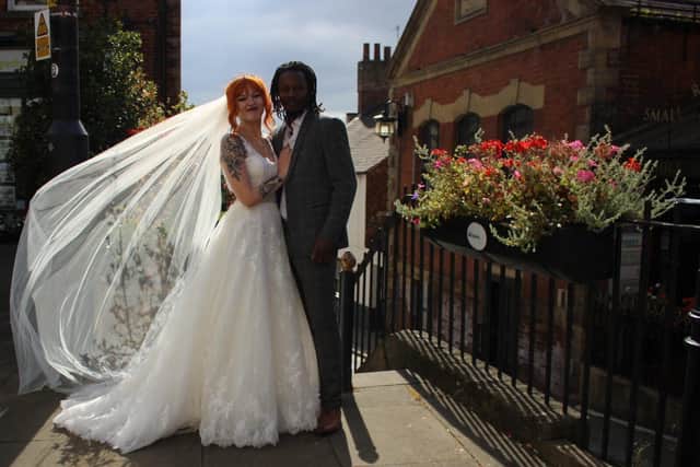 Lucy and Tendai modelling for Gail's Wedding Boutique & Altertations
