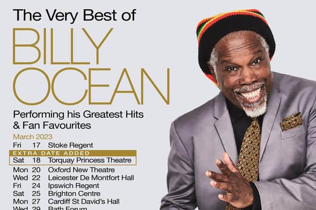 Music legend Billy Ocean has announced a new UK tour with a string of headline shows - and he is coming to Harrogate.