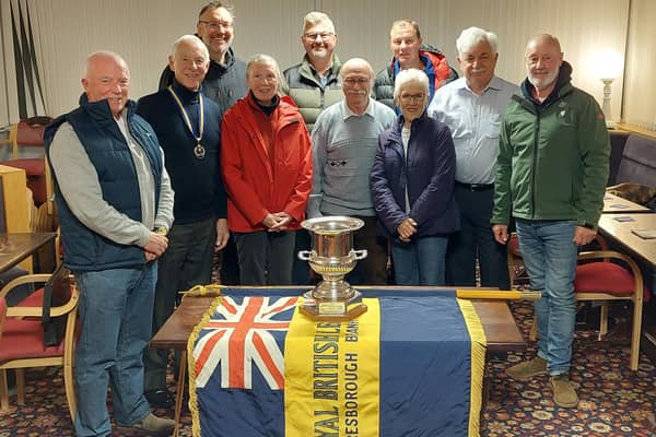 Award-winning members of the Knaresborough Branch with Brenda Pitchfork pictured at the centre.