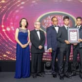 The proud team from The Bengal Lounge in Wetherby with their Highly Commended award at the recent Asian Restaurant Awards in Manchester. (Picture The Asian Catering Federation )