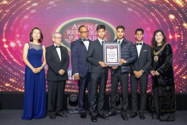 The proud team from The Bengal Lounge in Wetherby with their Highly Commended award at the recent Asian Restaurant Awards in Manchester. (Picture The Asian Catering Federation )