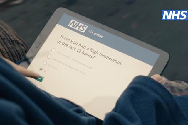 NHS 111 service is also available online
