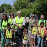 Litter pick -  Award-winning Harrogate businesswoman Valentina Hynes, founder of SVH Inc. CIC, during the Celebration of Sustainability and Community with Harrogate and Knaresborough MP Andrew Jones and other guests. (Picture SVH Inc. CIC)