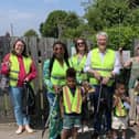 Litter pick -  Award-winning Harrogate businesswoman Valentina Hynes, founder of SVH Inc. CIC, during the Celebration of Sustainability and Community with Harrogate and Knaresborough MP Andrew Jones and other guests. (Picture SVH Inc. CIC)