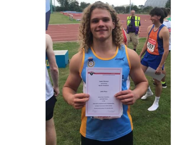 Isaac Henson has won a top ten place in the U20 nationals representing North Yorkshire.