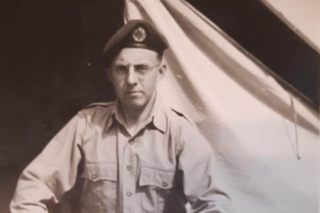 Harrogate man John Walden, who is now aged 85, pictured as a 19-year-old outside his tent in the Australian dessert at Maralinga in 1957 for British nuclear bomb tests. (Picture contributed)