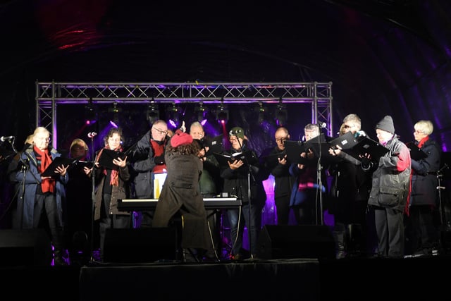 Harrogate Theatre Choir took to the stage to entertain the crowds