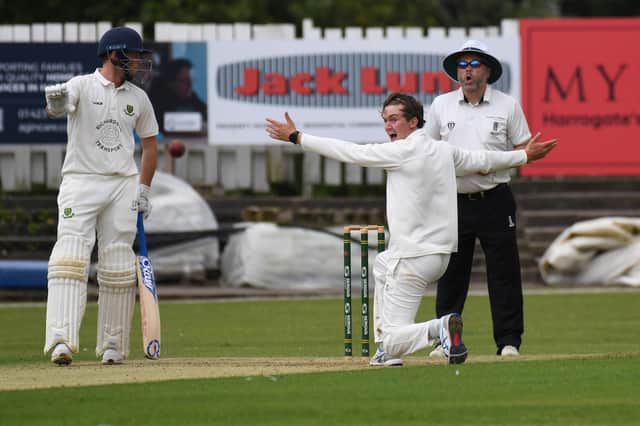 Jack Shutt snapped up four wickets as Harrogate CC's 1st XI got the better of Driffield Town on Saturday afternoon. Picture: Gerard Binks