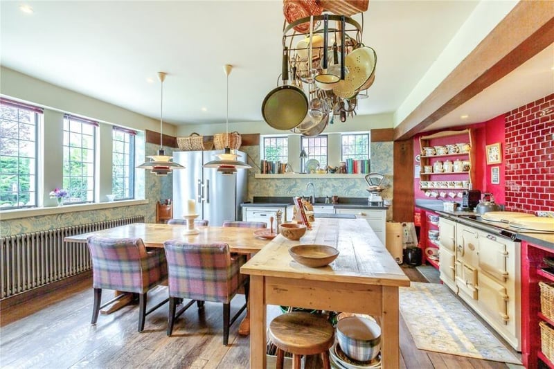 The kitchen and diner has an AGA and a great deal of charm.
