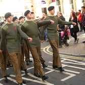 Flashback - Junior soldiers march into Knaresborough market place as part of the town's Remembrance Day activities. (Picture National World 1611131AM2)
