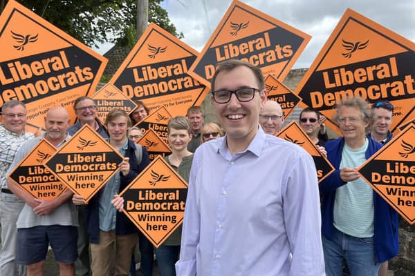 A win predicted in Harrogate for LIb Dems - Tom Gordon, Lib Dem parliamentary candidate for Harrogate and Knaresborough, said: “It is clear that our message is resonating."