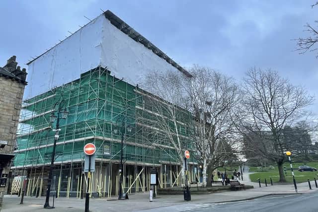 Harrogate and Wetherby-based Elite Scoffolding Ltd said it had been important they treated Herald Buildings with respect as an important facet of Harrogate’s townscape. (PIcture contributed)