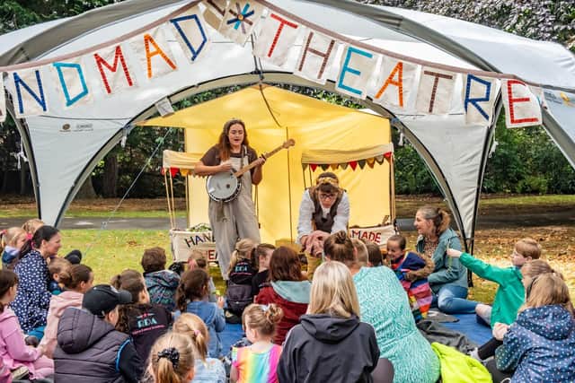 Performers from Nomad Theatre entertaining the crowds on the final day of Ripon Theatre Festival 2025. (Picture contributed)