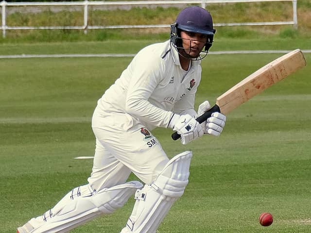 Opening batsman Sanjay Mani narrowly missed out on a century during Harrogate CC 2nd XI's derby defeat to Knaresborough. Picture: Richard Bown