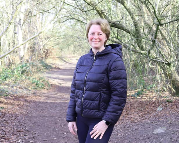 When Harrogate runner Lisa Sumpton laces up her trainers on the morning of this year’s London Marathon, she will be reflecting on how grateful she is just to be alive and wearing a Yorkshire Cancer Research vest.  (Picture contributed)