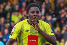 Jaheim Headley is on loan at Harrogate Town from Championship Huddersfield Town. Pictures: Matt Kirkham