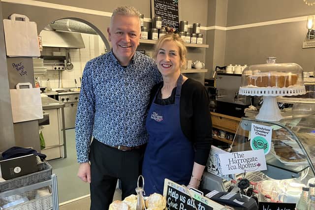 This week we are in the company of Carrie and Tony Wilkinson, owners of the much-loved Harrogate Tea Rooms