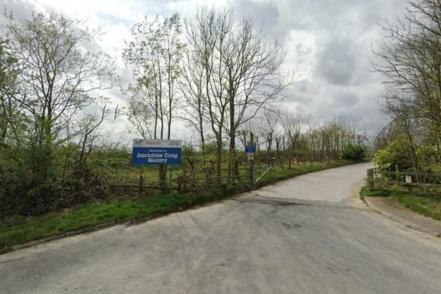The entrance to Jackdaw Crag Quarry. Photo: Google