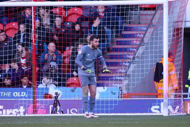 Sulphurites stopper James Belshaw missed out on a fourth consecutive League Two clean-sheet at the weekend.