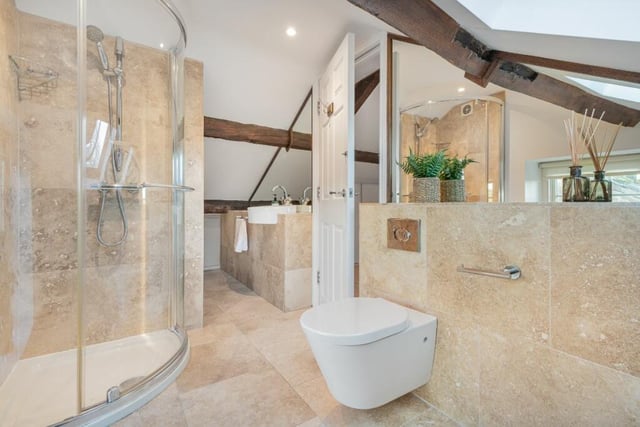 One of the stylish bath and shower rooms.