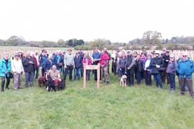 Supporters of Harrogate's Long Lands Common pictured at the recent Community Earth Day event where Forster Wood, its newly planted community woodland block, was unveiled. (Picture contributed)