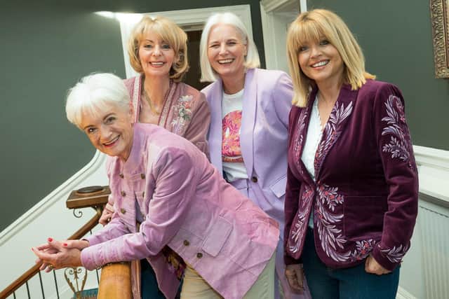 Win a makeover and be with Annie Stirk, Bernadette Gledhill, Rachel Peru and Christine Talbot (wearing Joe Browns SS24 collection at Rudding Park). Picture by Kate Mallender
