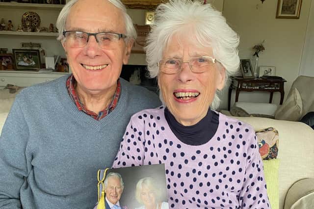 Supporting Harrogate-based charity - Janet and John Mitchell from Birstwith who are celebrating 61 years of married life.