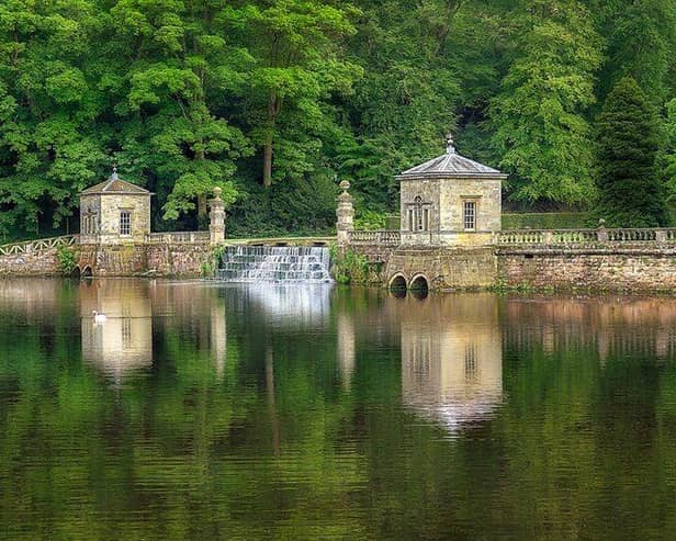 The walls in the lake at Studley Royal Park near Ripon are at risk of collapsing if they are not repaired