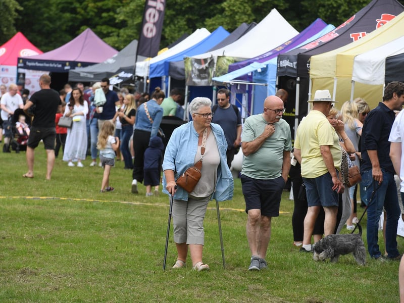 Visitors enjoying the wide range of food and drink on offer at the festival