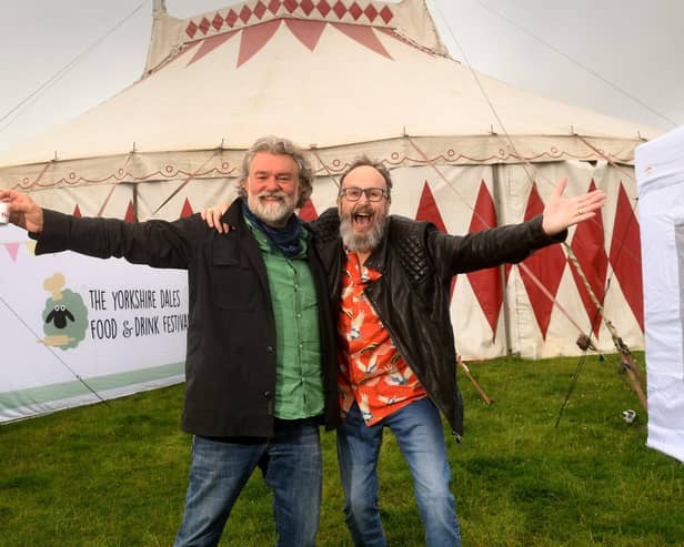 Collaborative beer with Theakston brewery in Masham - The Hairy Bikers Si King and Dave Myers. (Picture Simon Hulme)