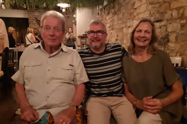 A Tribute to Chris Simpson and Magna Carta event in Harrogate - Pictured at Starling Bar are Chris Simpson, Graham Chalmers and Cathy Simpson. (Picture contributed)